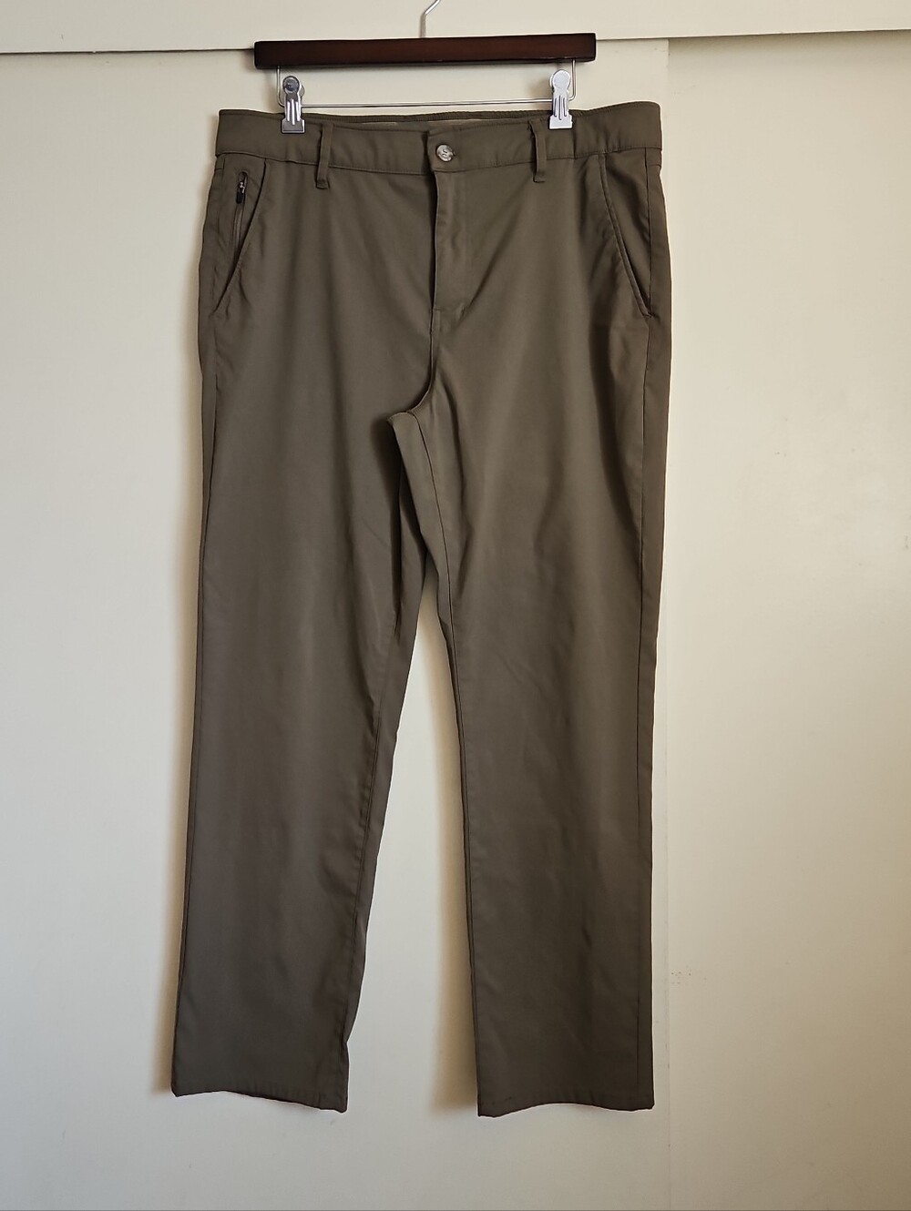 Waterproof Vintage Olive Green Performance Casual Pants Size 38X30